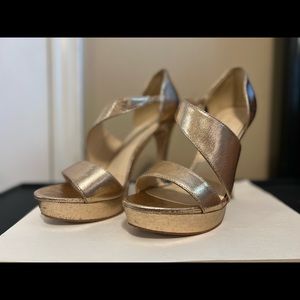 Nine West high heels rose gold